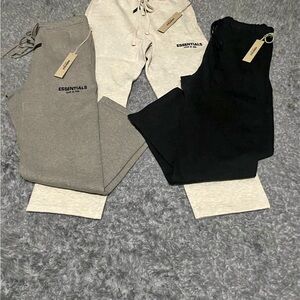 Essentials Sweatpants - Light Gray, Black, Cream